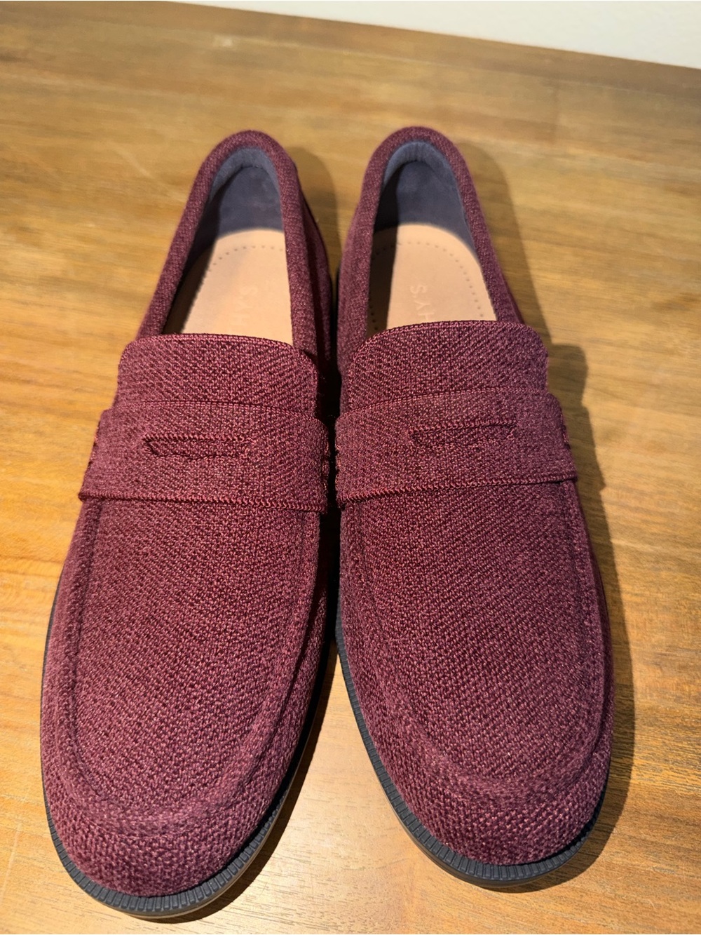 Rothy's Men's Burgundy Knit Slip-On Loafers